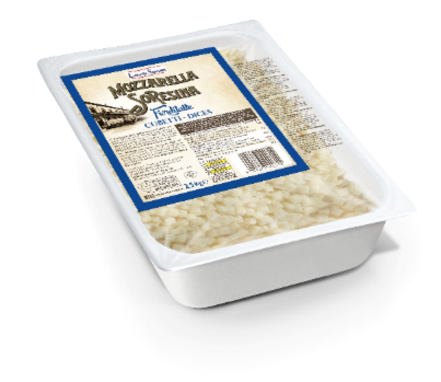 Mozzarella Fiore di Latte tärnad 2,5kg