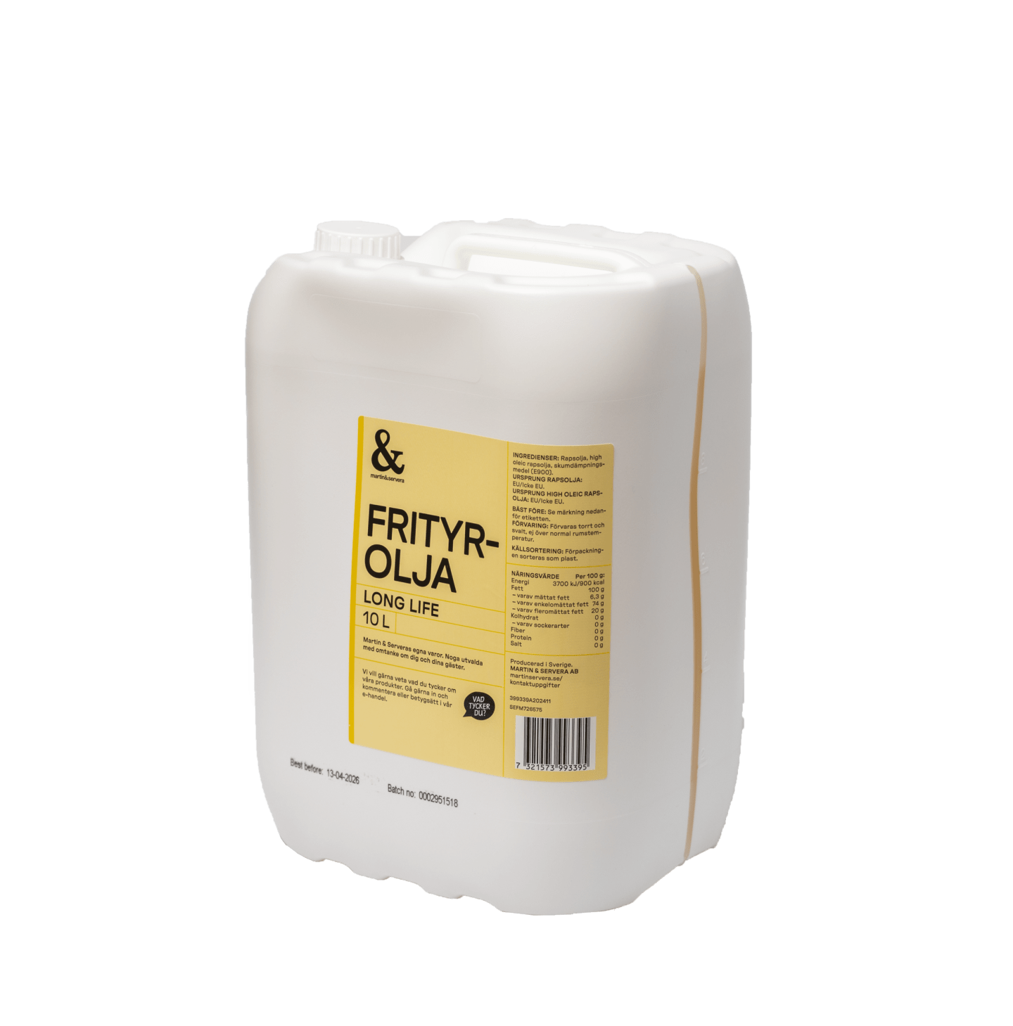 Frityrolja Long Life 10L