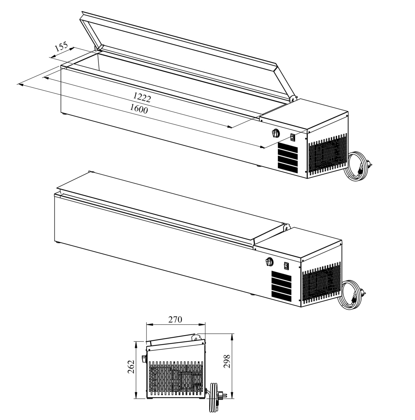 Kylränna PZA 160 GN 1/6 - Bild 1 av 2