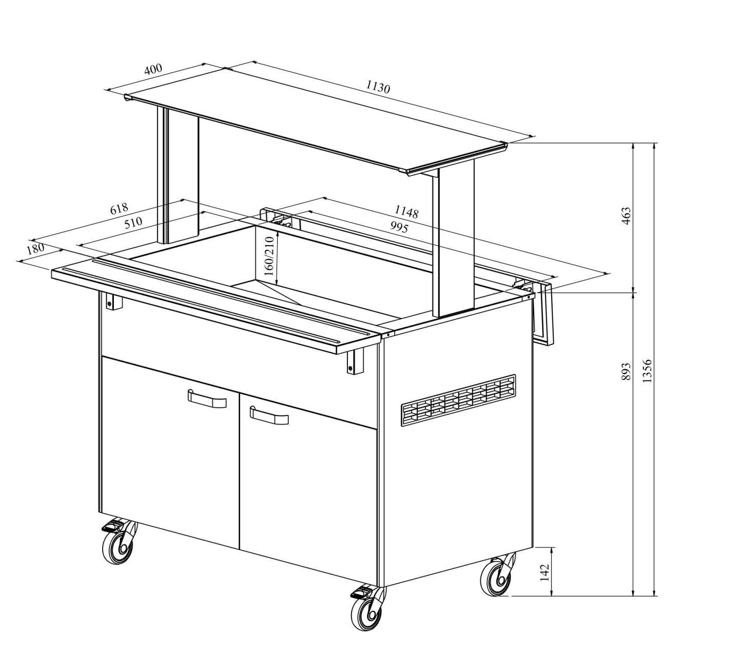 Buffévagn 1200 K Kall - Bild 1 av 2