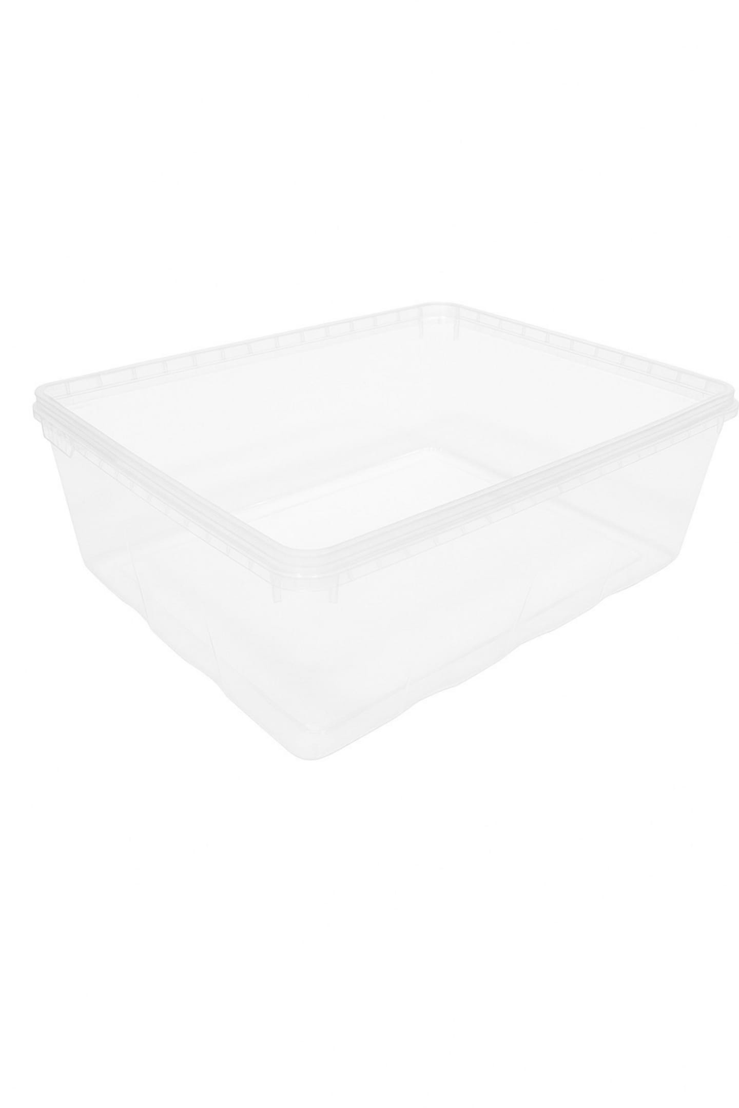 Plastburk rektangulär m lock 3liter 60st