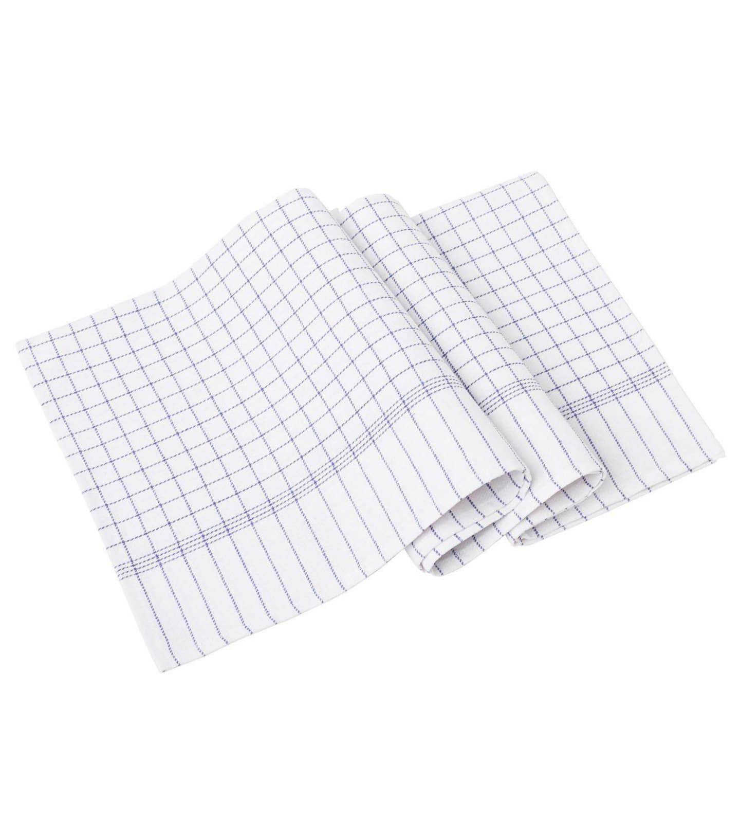 Kökshandduk 50X70 Vit/blå rutor 6-pack 1806 - Bild 1 av 3