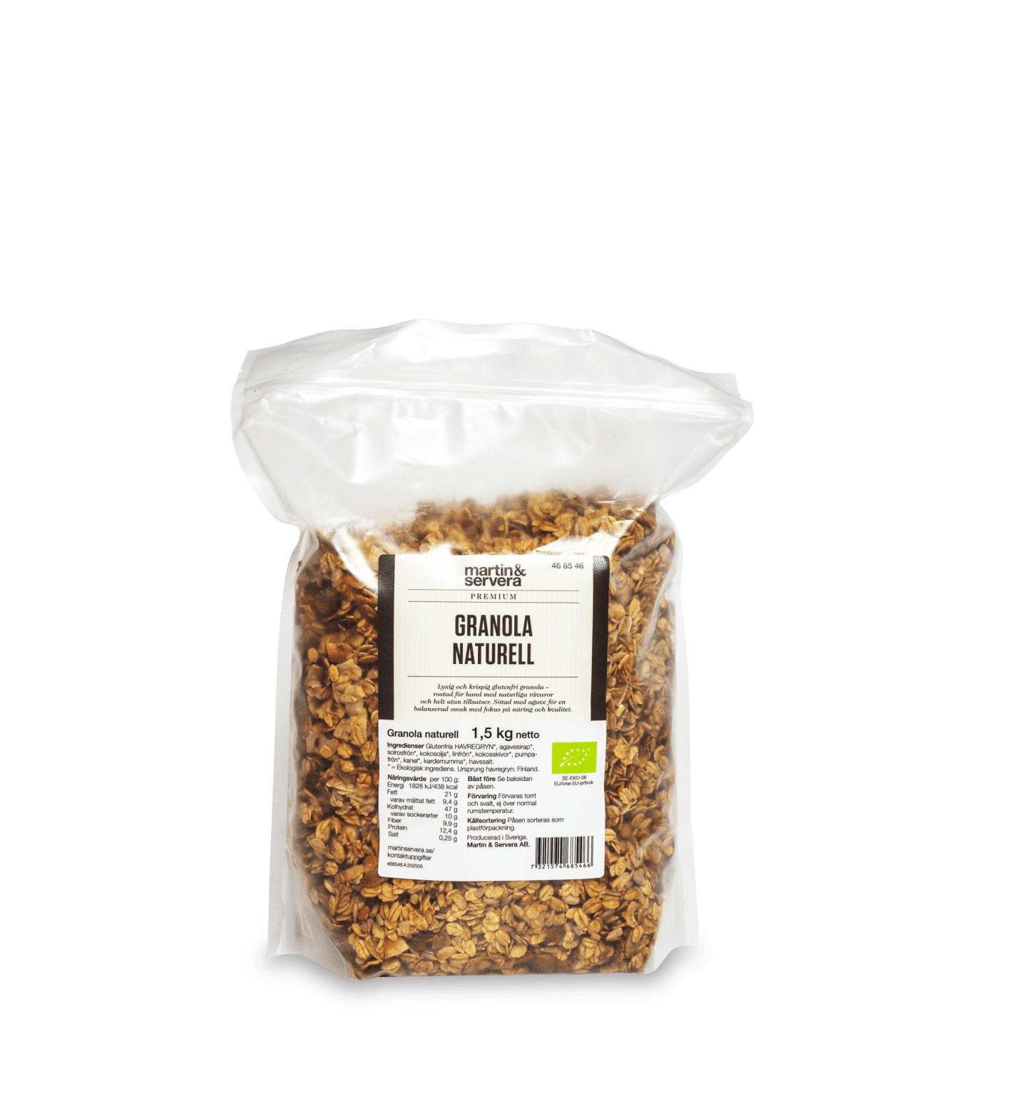 Granola naturell EKO Glutenfri 1,5kg