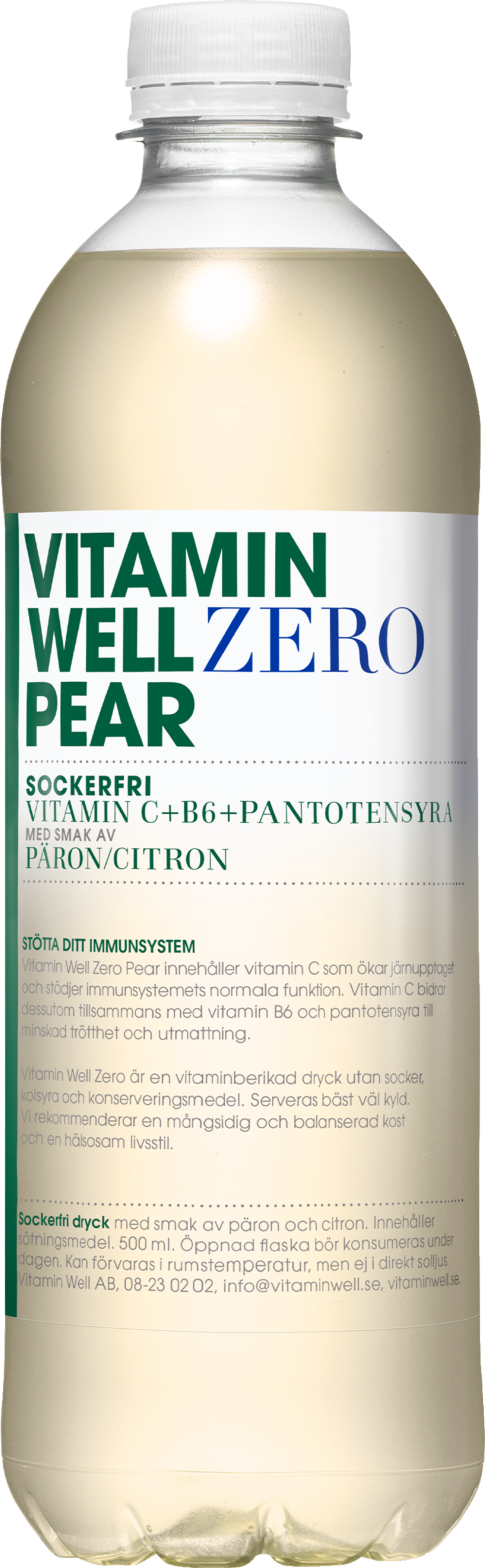 Vitamin Well Zero Pear 50cl