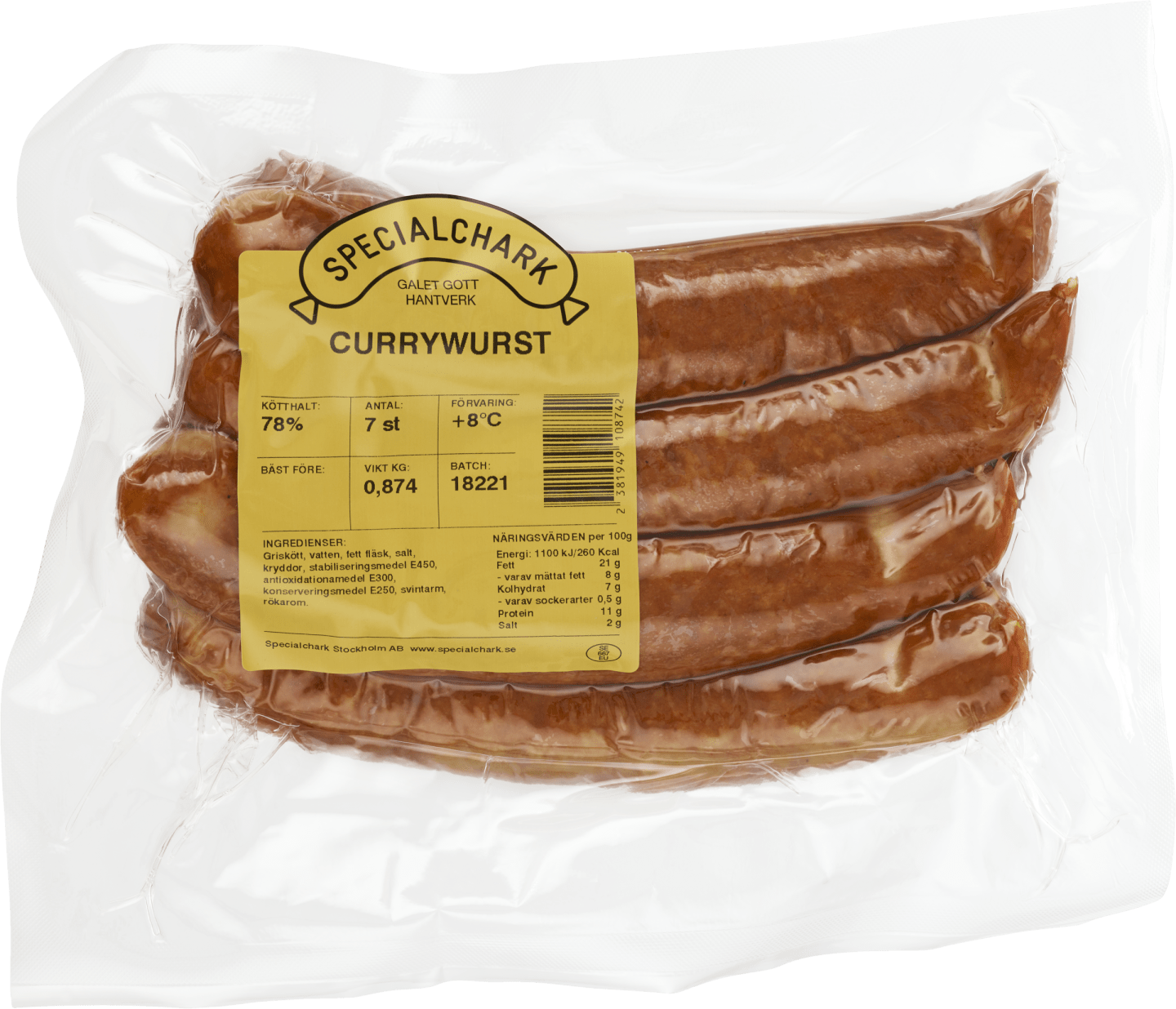 Currywurst 7x120g/5,04kg
