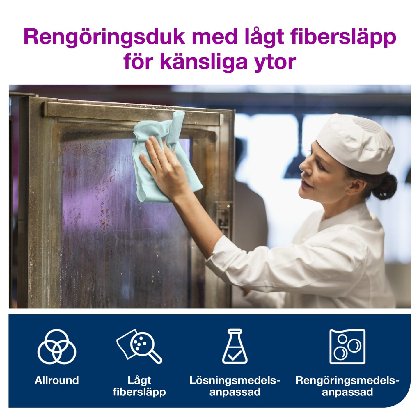 Rengöringsduk prec turkos W8 75st - Bild 1 av 4