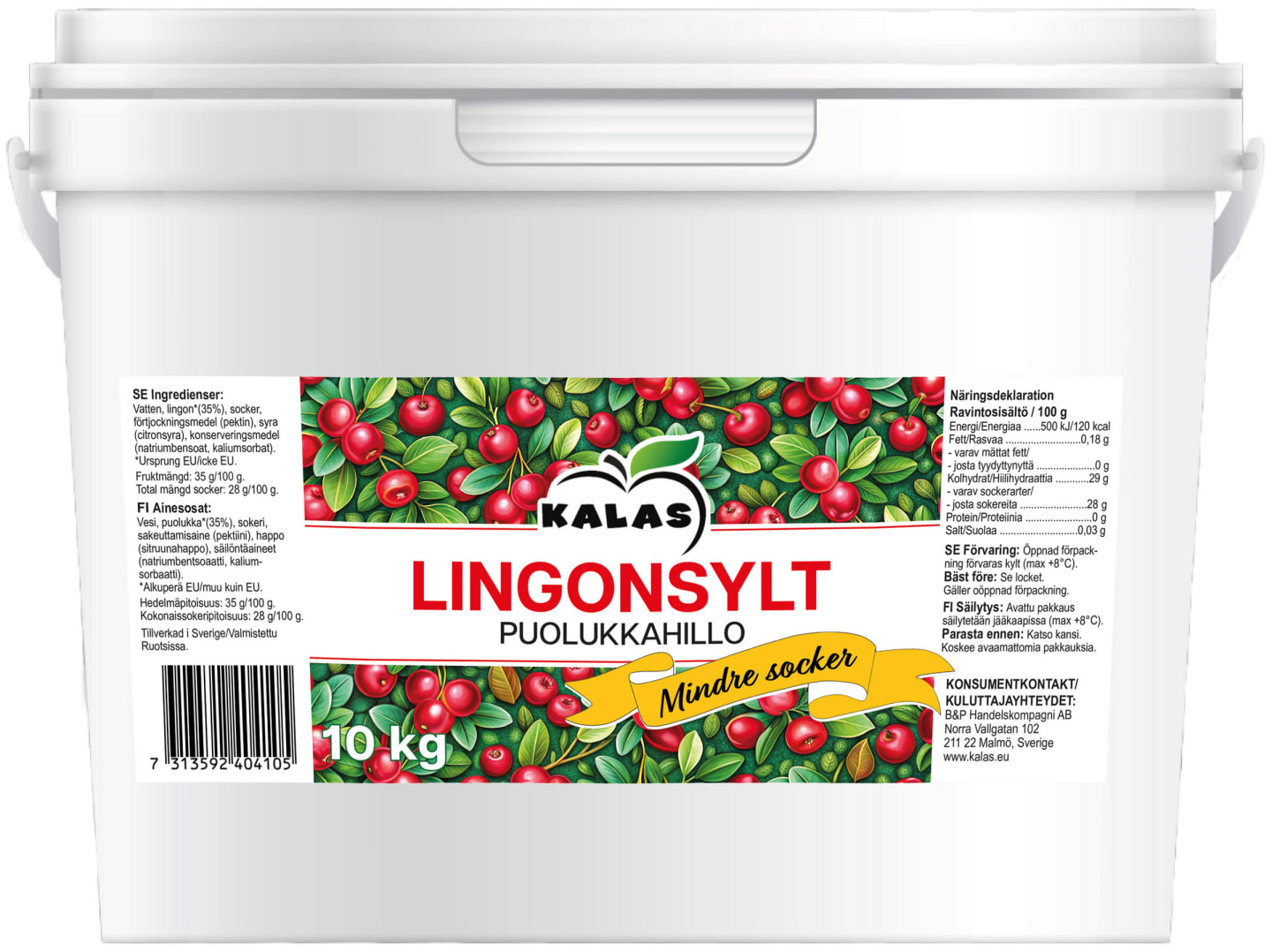Lingonsylt mindre socker 10kg