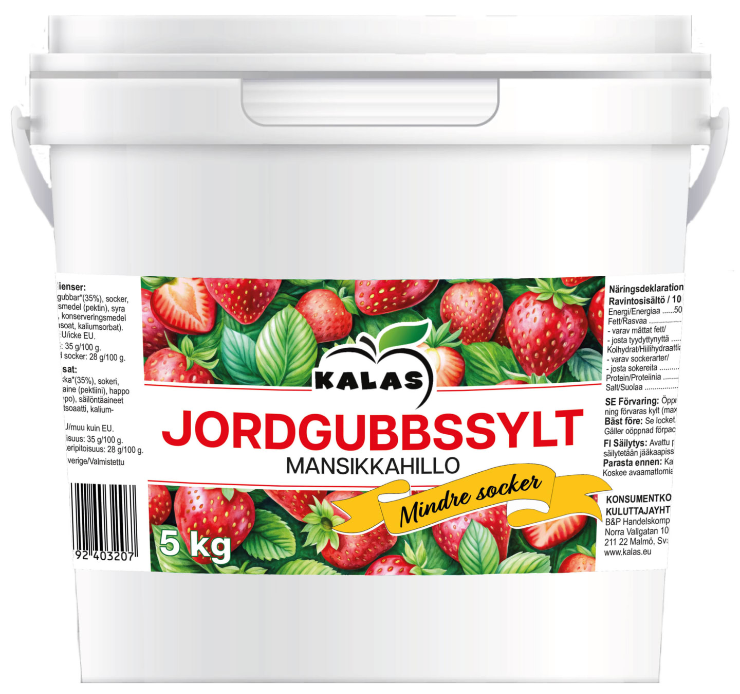 Jordgubbssylt mindre socker 5kg
