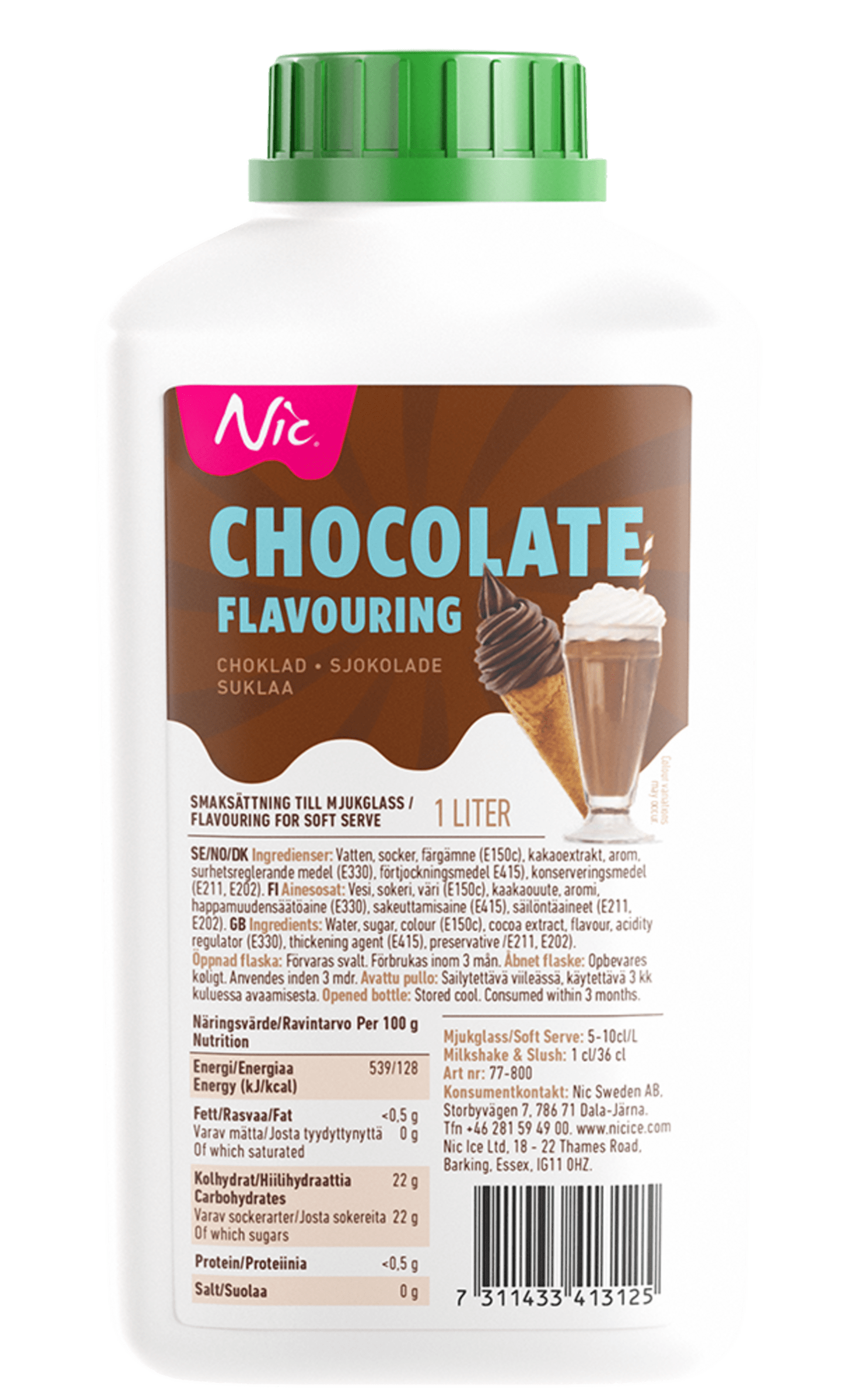 Syrup choklad till mjukglass 1L - Bild 1 av 2