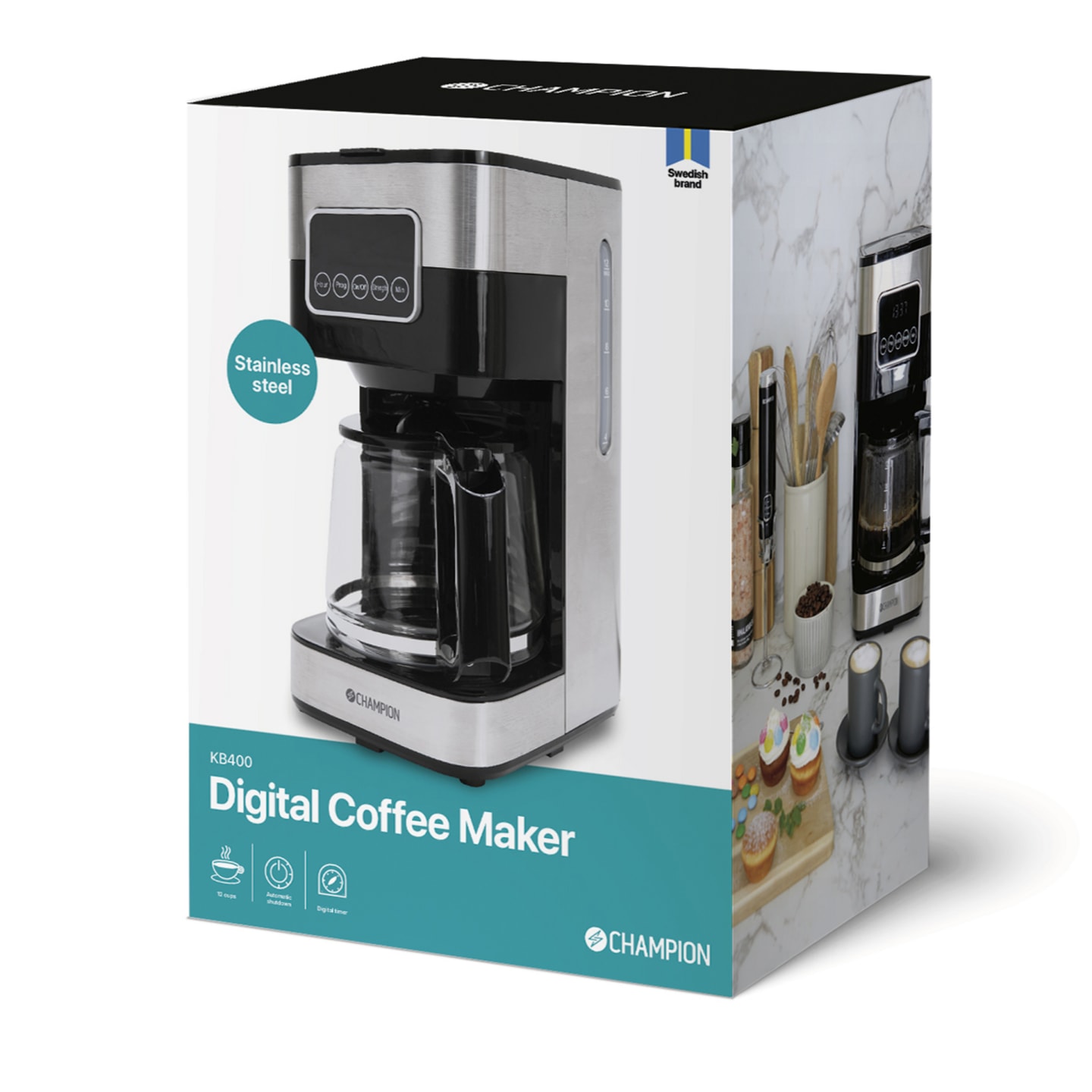 Kaffebryggare Digital 12-koppar/1,5L - Bild 1 av 4
