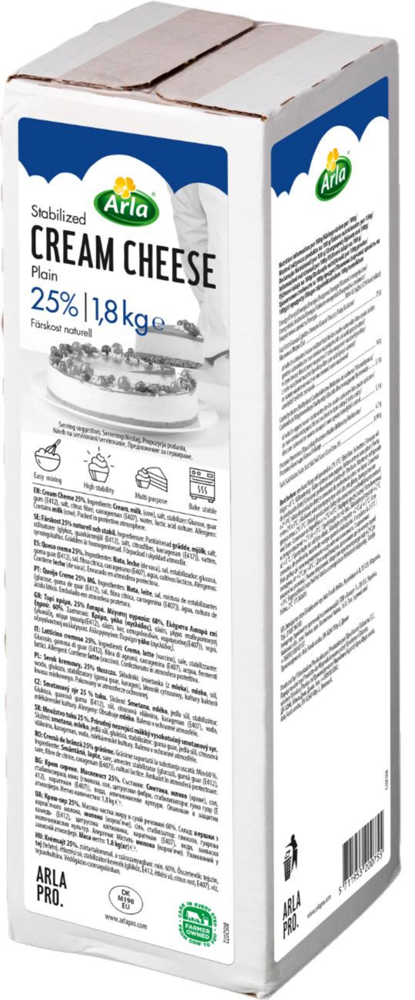Färskost stabil 1,8kg