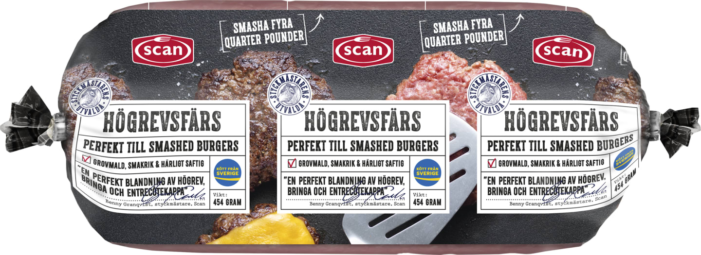 Högrevsfärs grovmalen rullpack 1,5kg