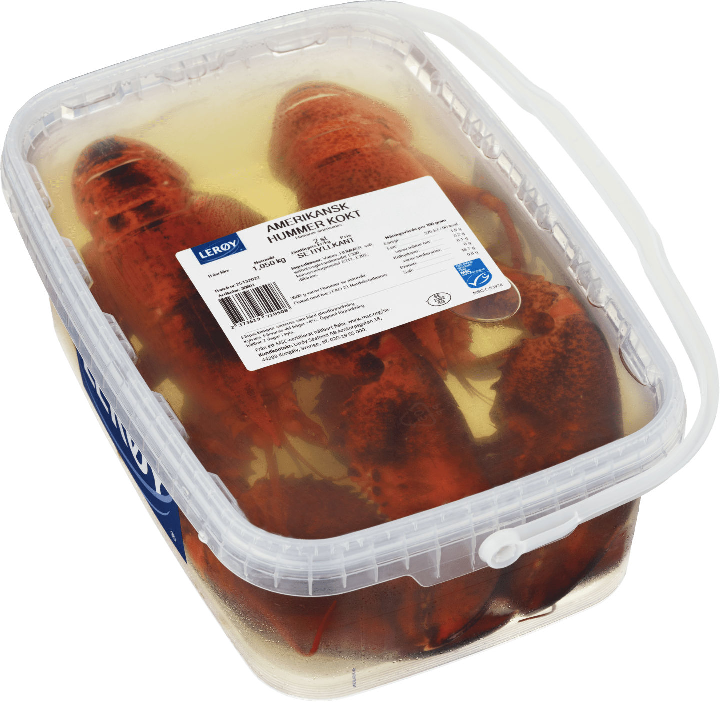 Hummer kokt Amerikansk MSC 1kg
