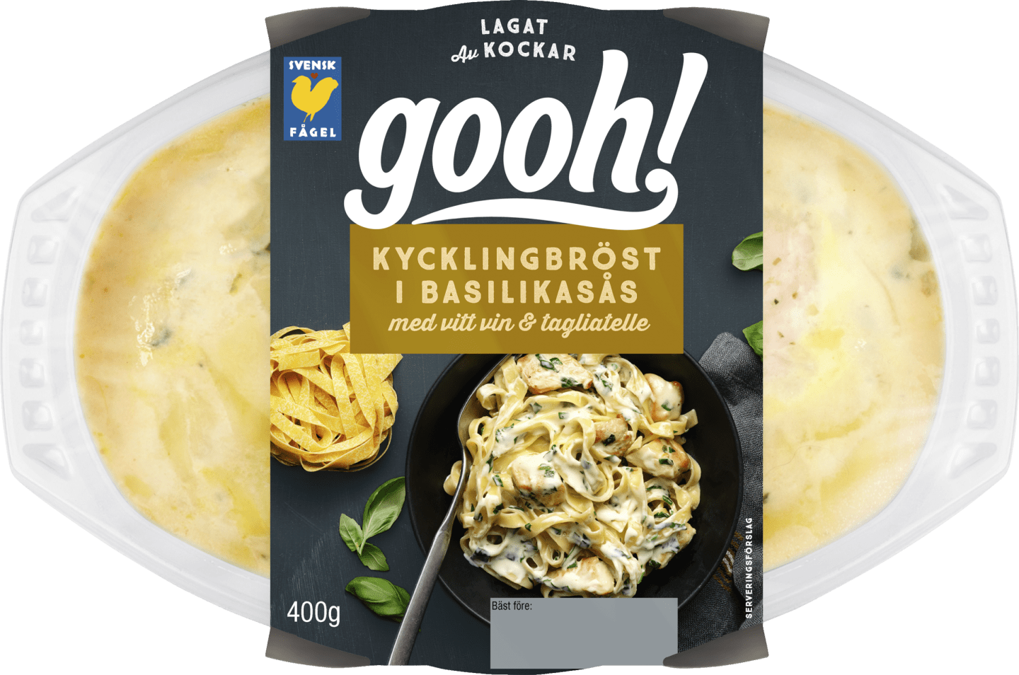 Kycklingbröst i basilikasås 400g