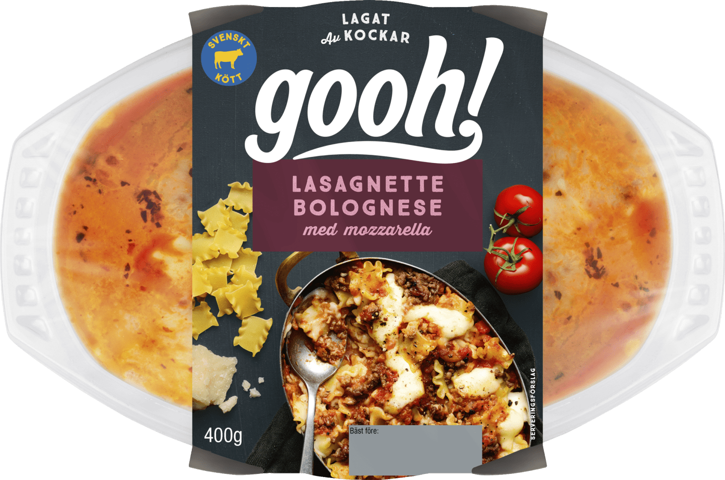 Lasagnette bolognese med mozzarella 400g