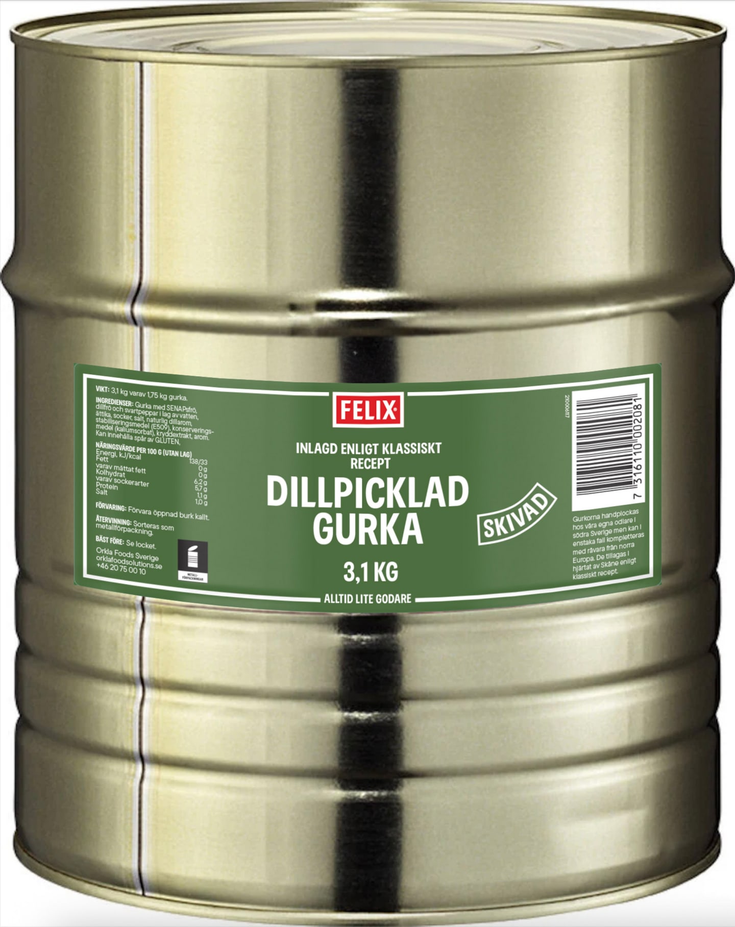 Gurka Dillpicklad 3,1kg - Bild 1 av 1