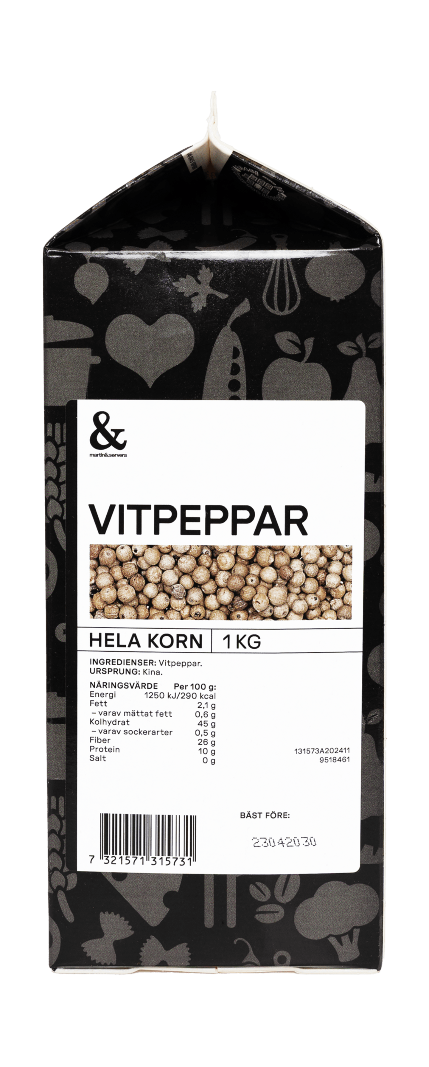 Vitpeppar hel 1kg - Bild 1 av 2