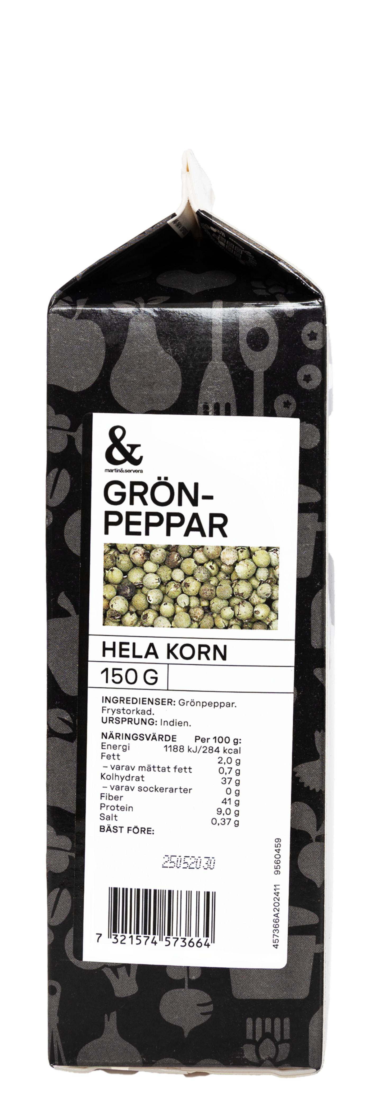 Grönpeppar torkad 150g