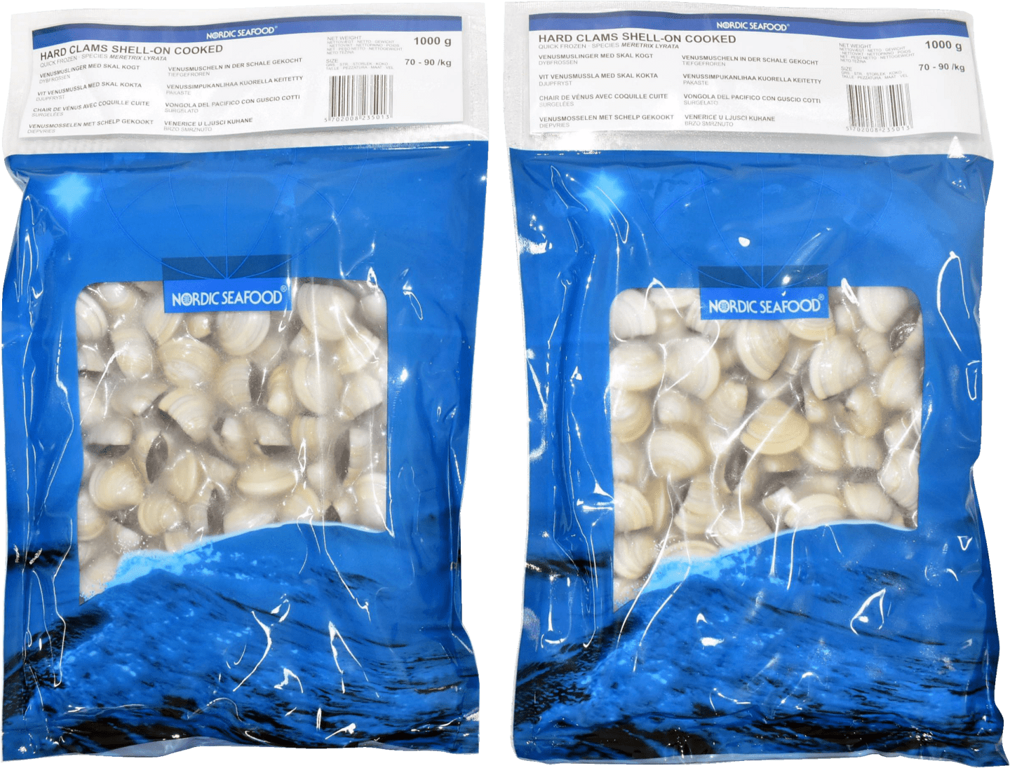 Venusmusslor vit m skal kokt 1kg