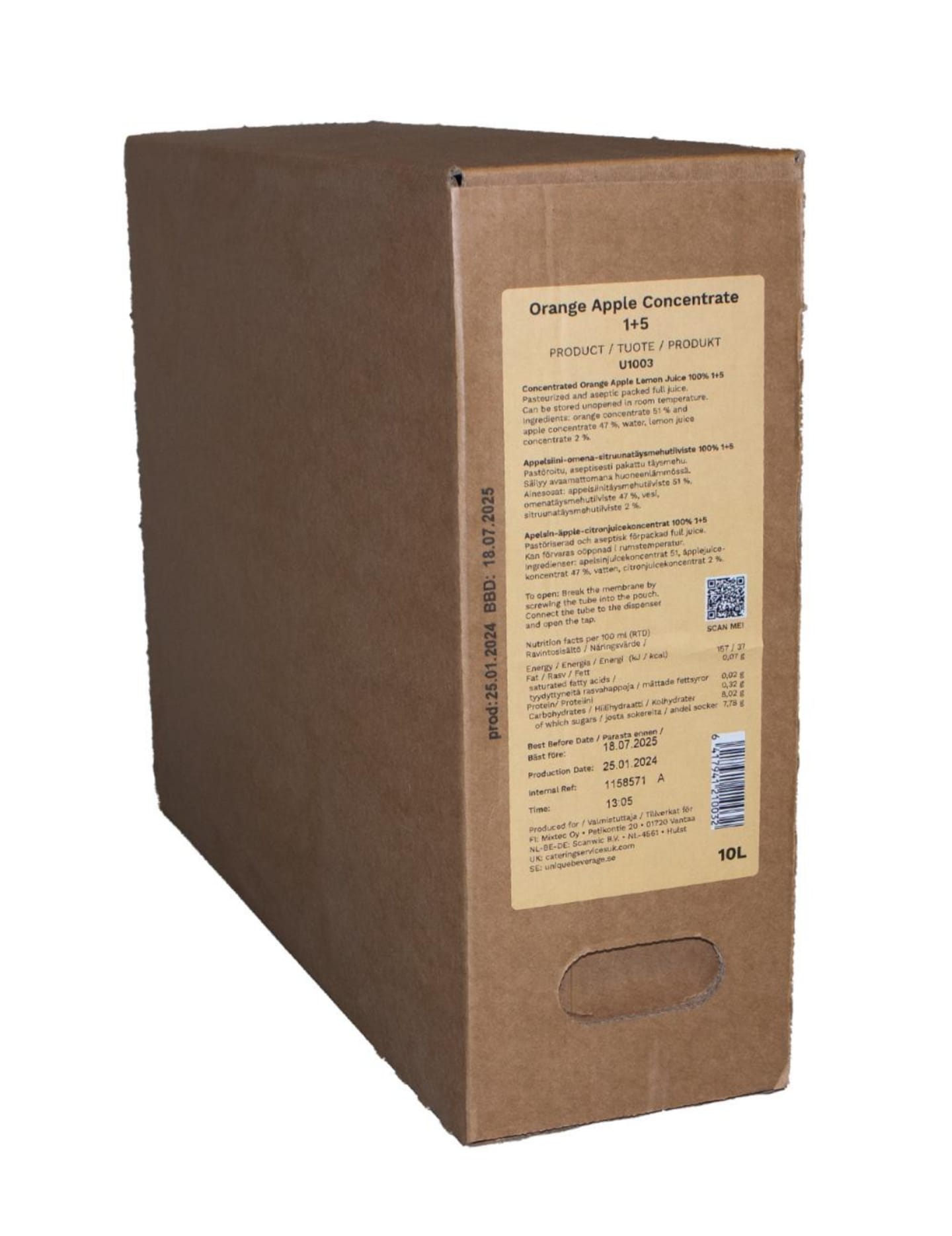 Apelsin & äpple juice 1+5 10L