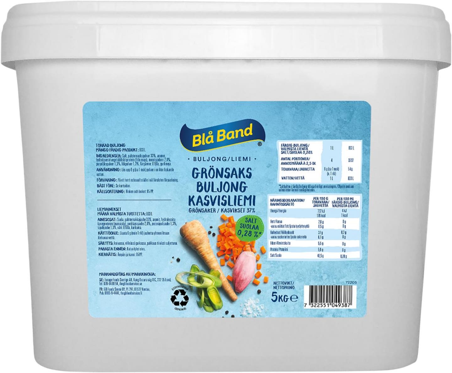 Grönsaksbuljong 5kg