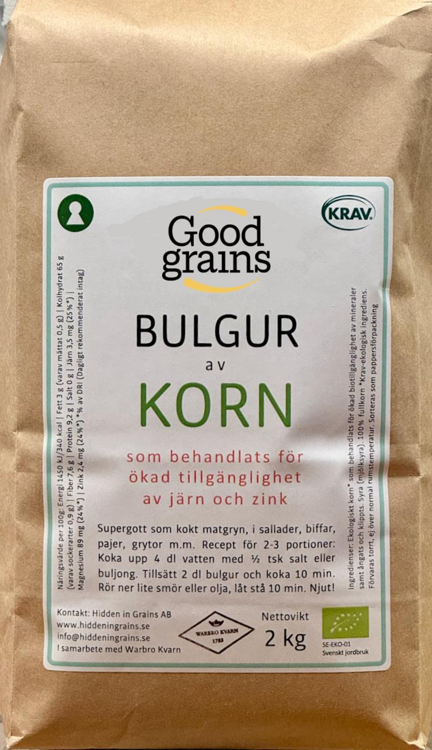 Bulgur av korn HT 2kg