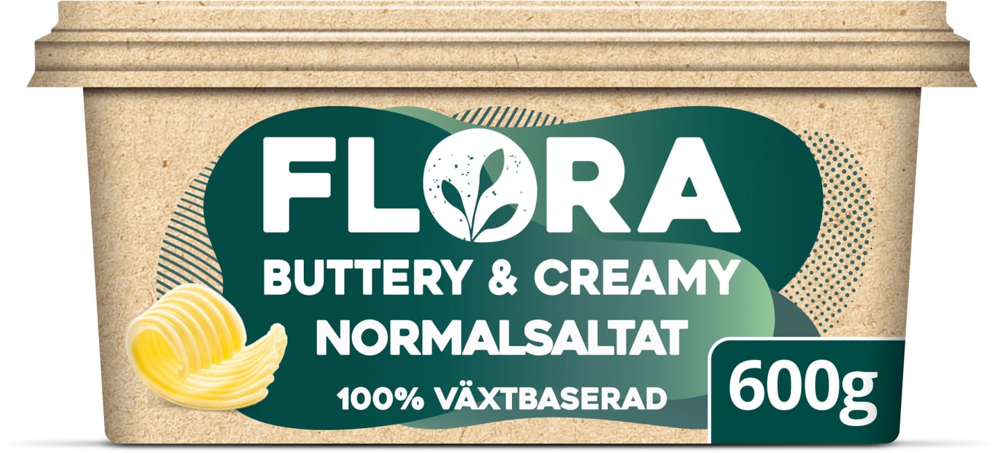 Flora Buttery & Creamy Normalsaltat 600g