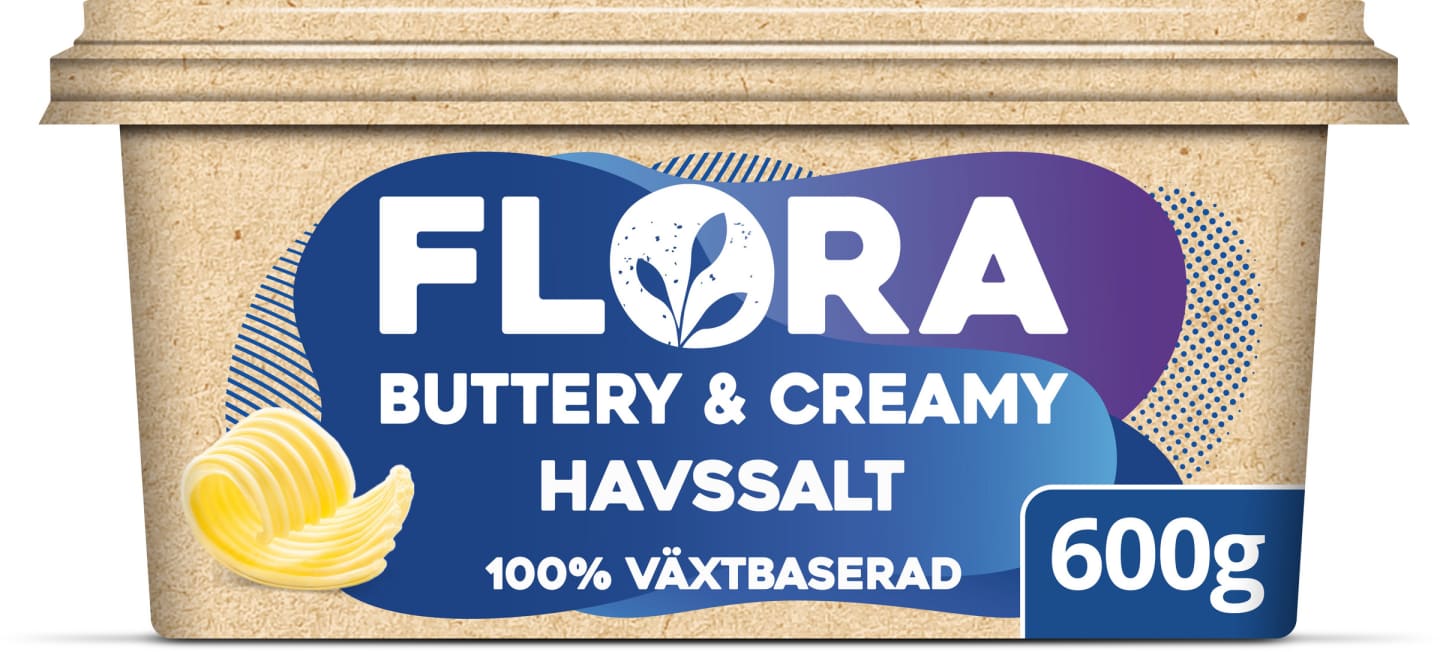 Flora Buttery & Creamy Havssalt 600g