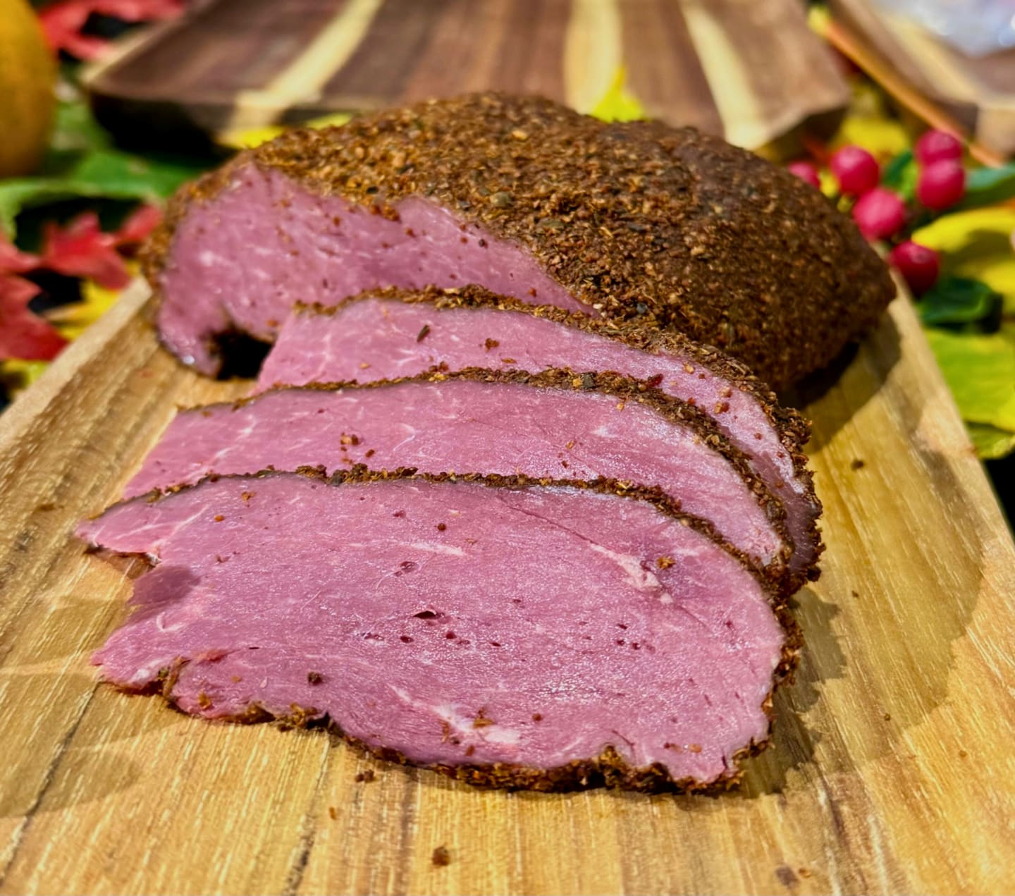 Pastrami hjort 1kg - Bild 1 av 2