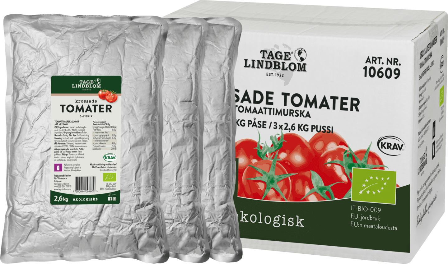 Tomater krossade påse 6-7 brix 2,6kg