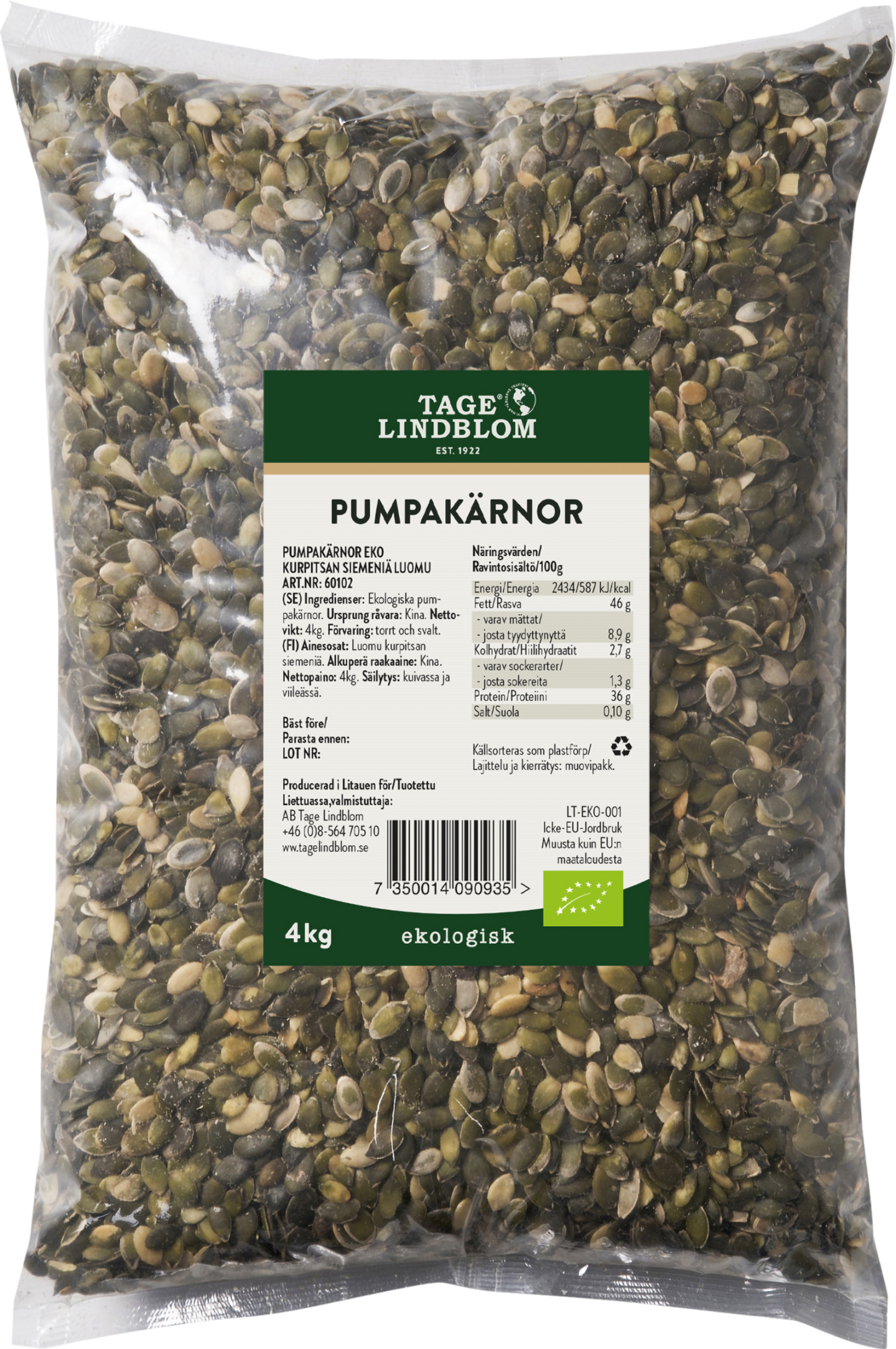 Pumpakärna 4kg - Bild 1 av 1