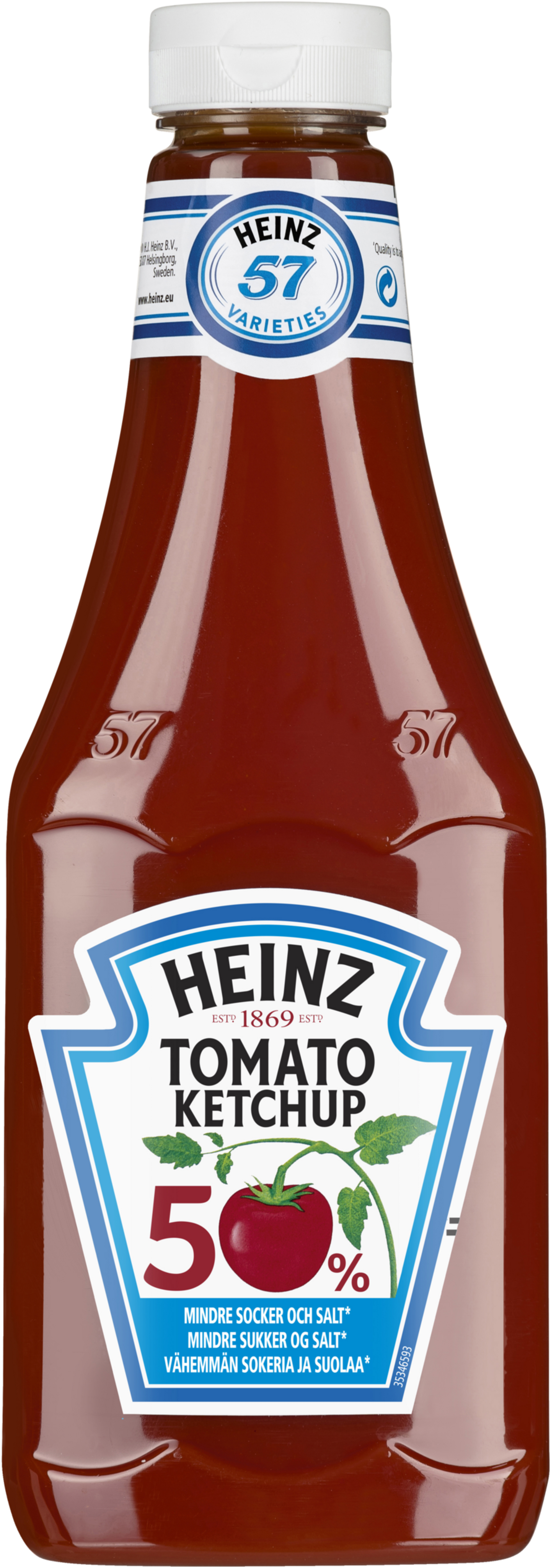 Ketchup 50% mindre socker/salt 875ml