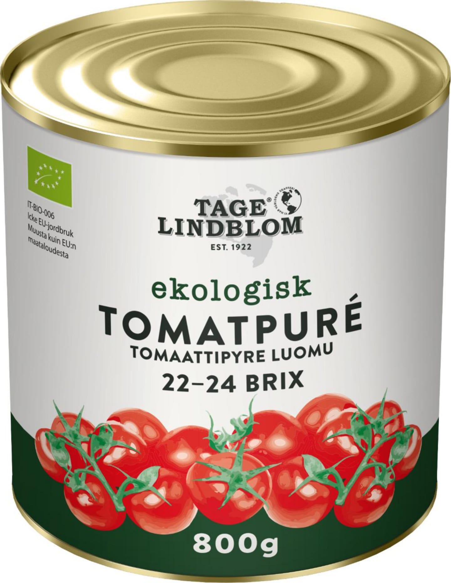Tomatpuré Eko 22-24 Brix 800g
