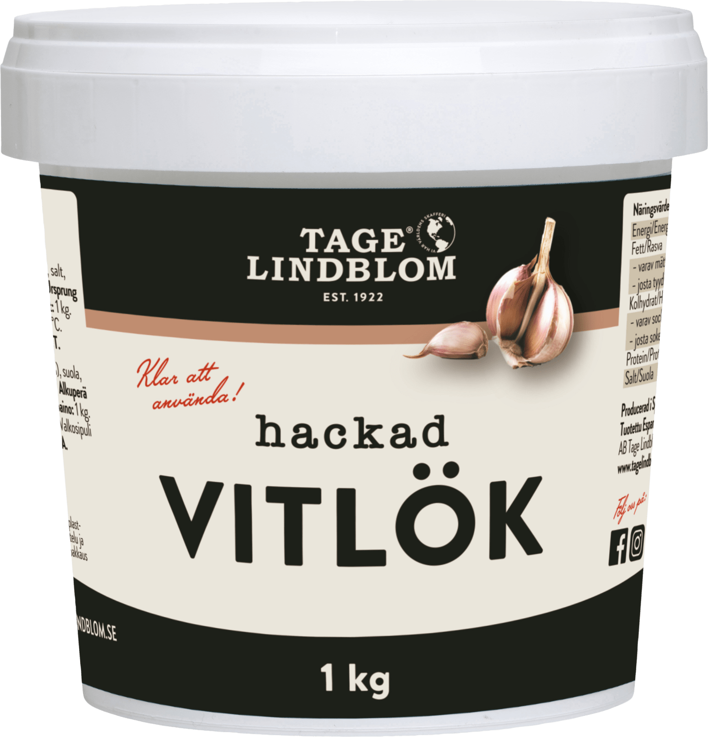 Vitlök hackad 1kg