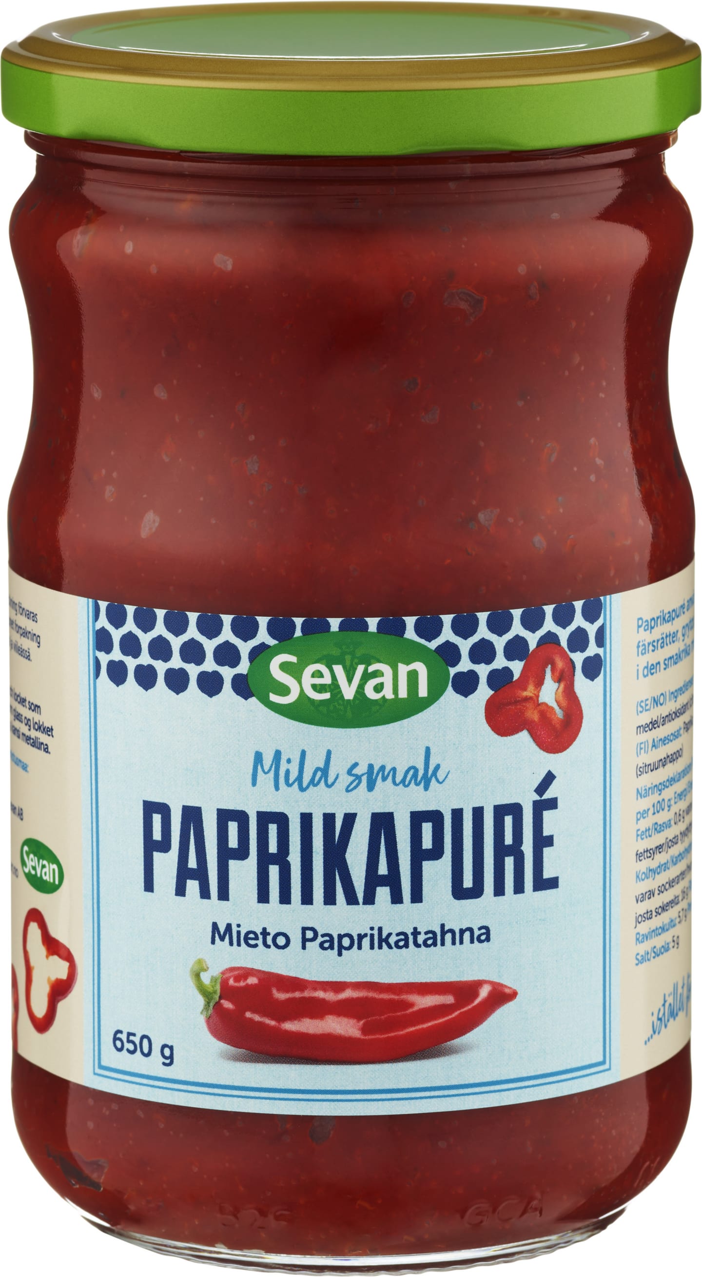 Paprikapuré Mild 650g