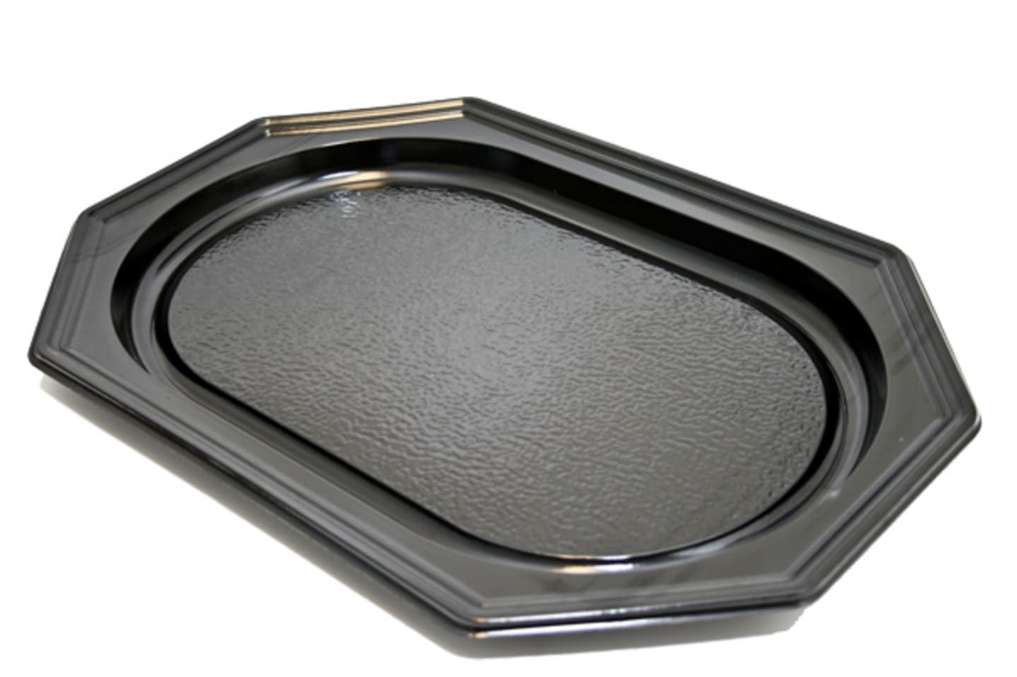Uppläggningsfat Svart Plast 45cm 10st