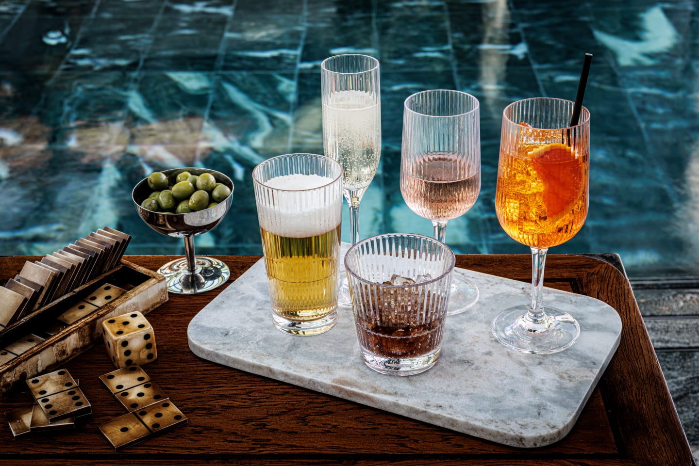 Plastglas Stripe Champagne 18cl - Bild 1 av 2