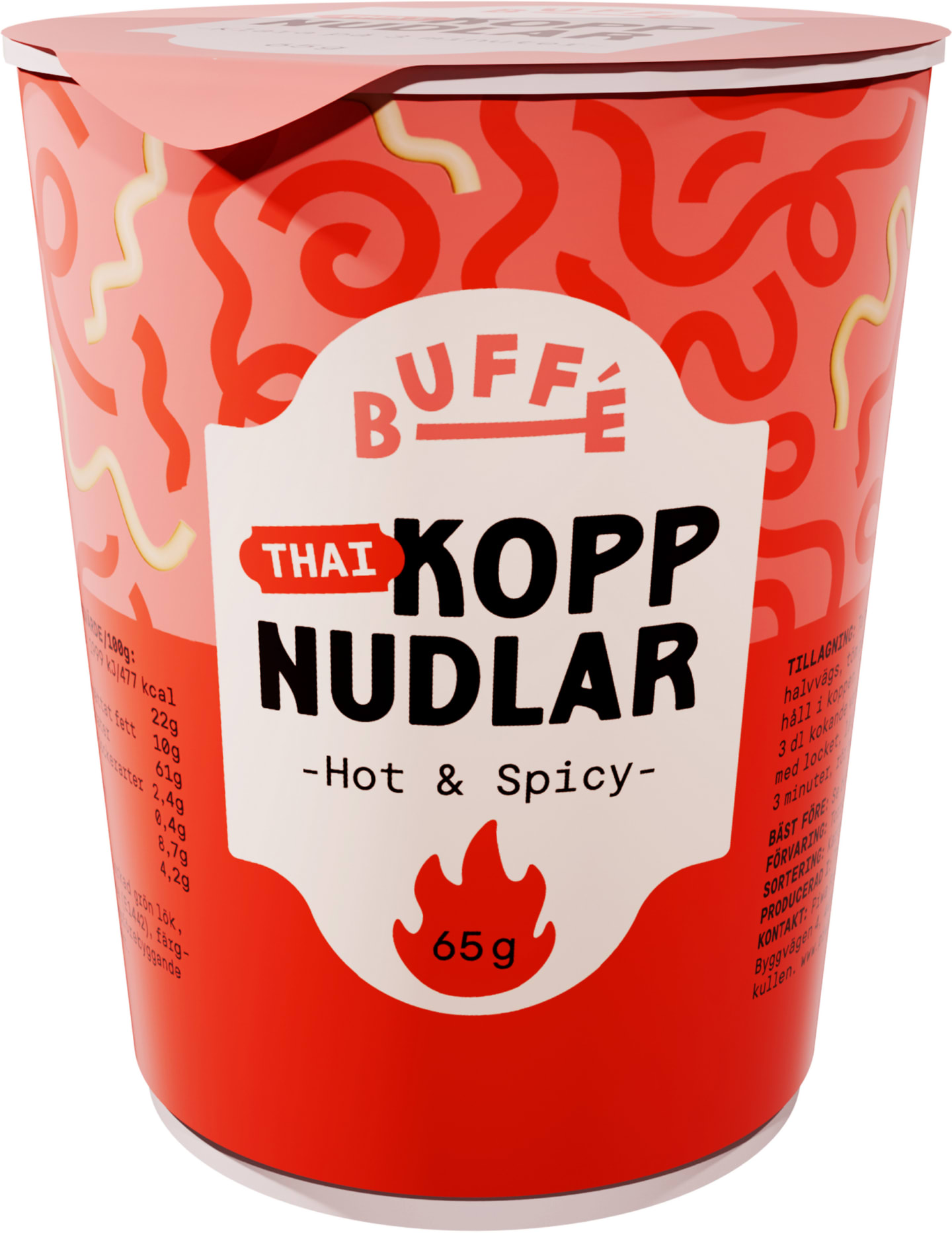 Koppnudlar Hot & Spicy 65g