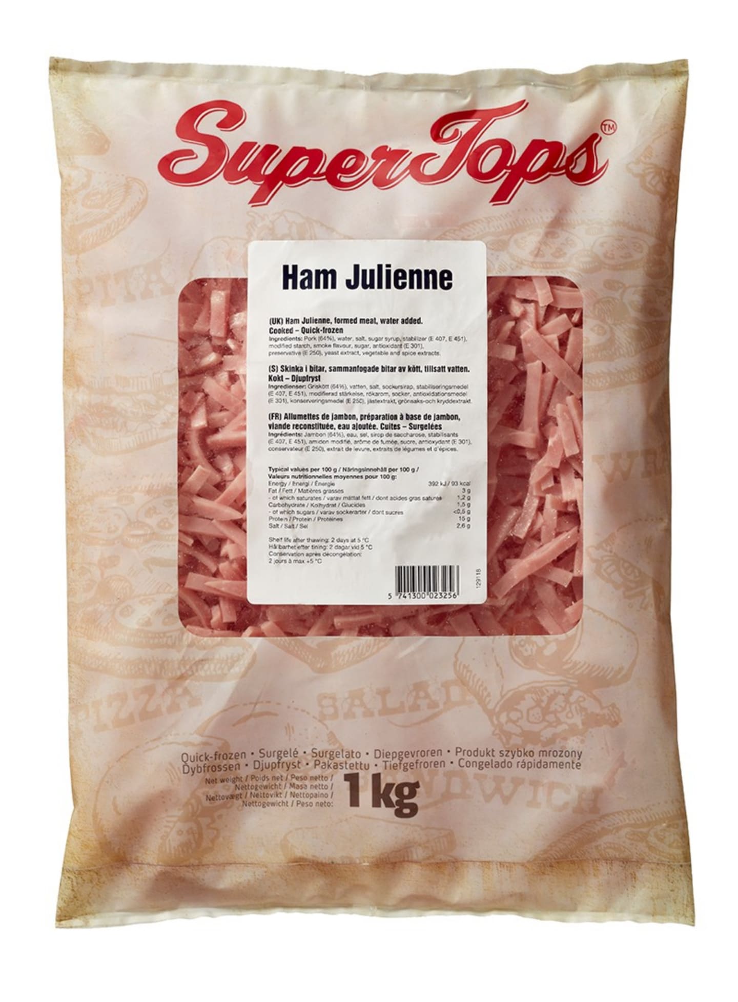 Skinka kokt strimlad 1kg - Bild 1 av 3