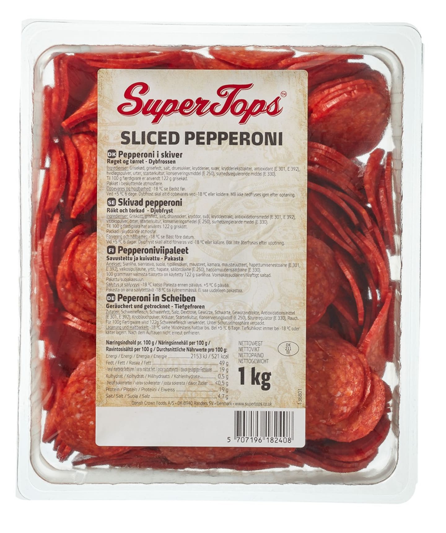 Pepperoni skivad 1kg - Bild 1 av 3