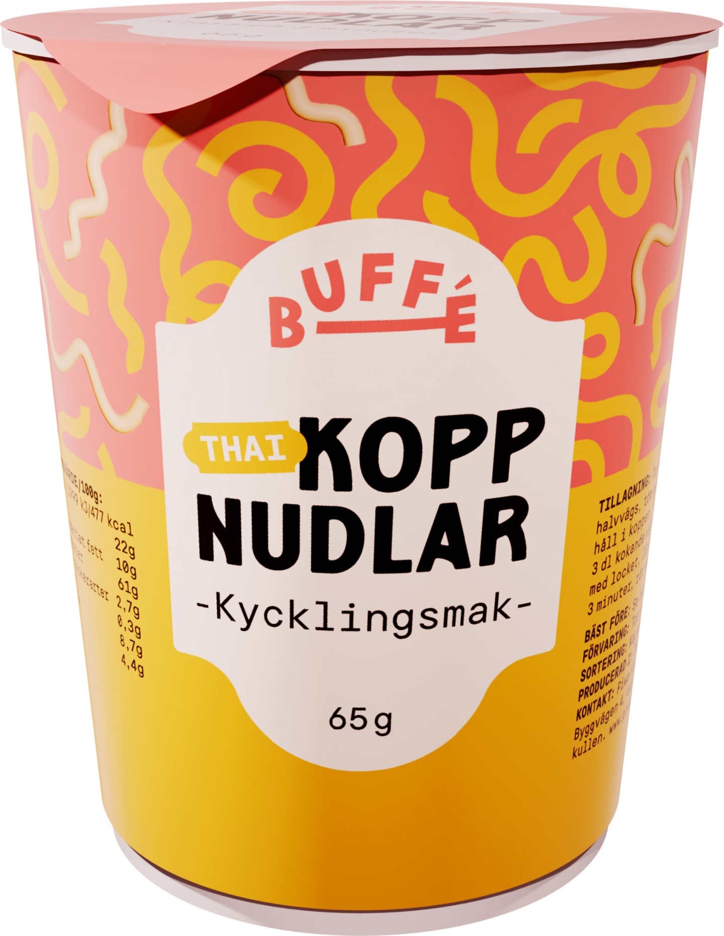 Koppnudlar Kyckling Buffé 65g