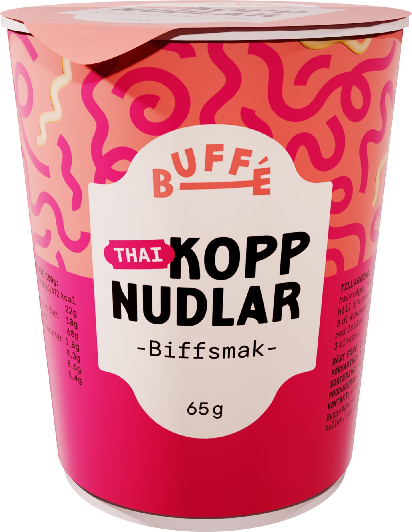 Koppnudlar Biff Buffé 65g
