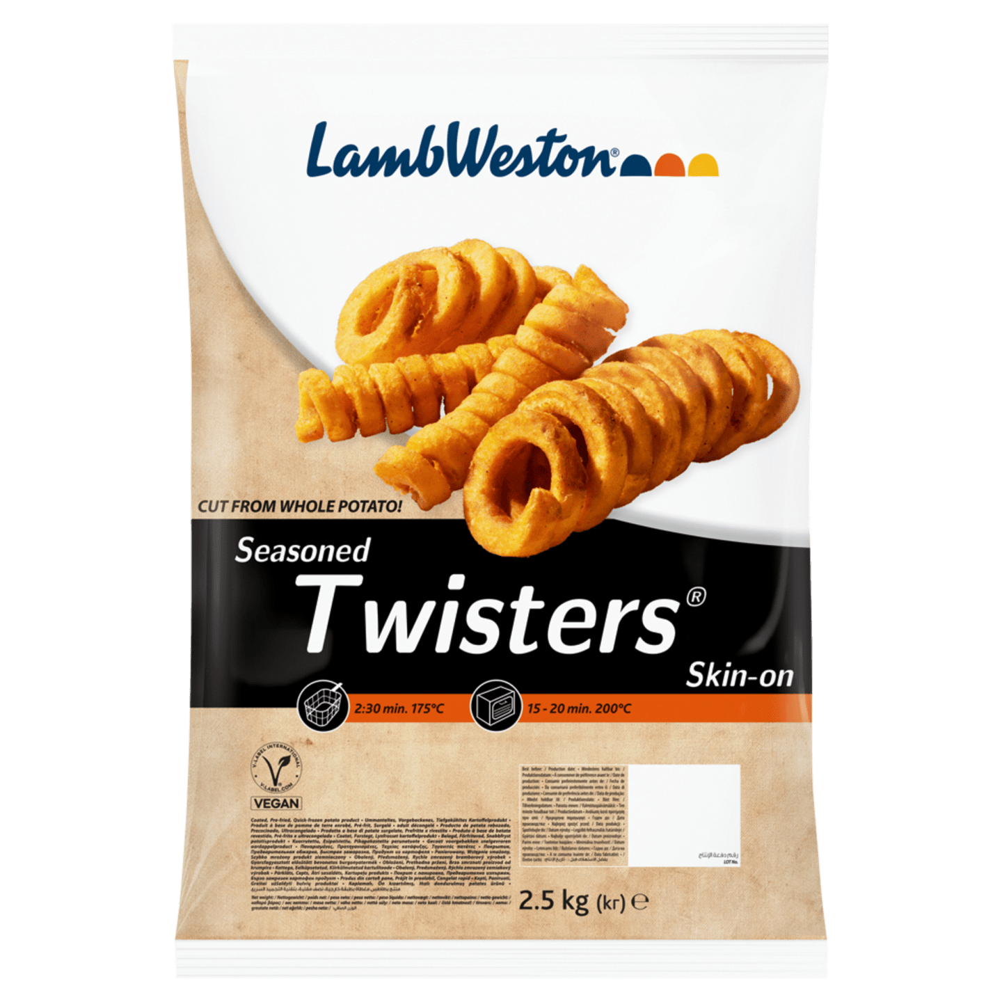 Seasoned Twister med skal 2,5kg