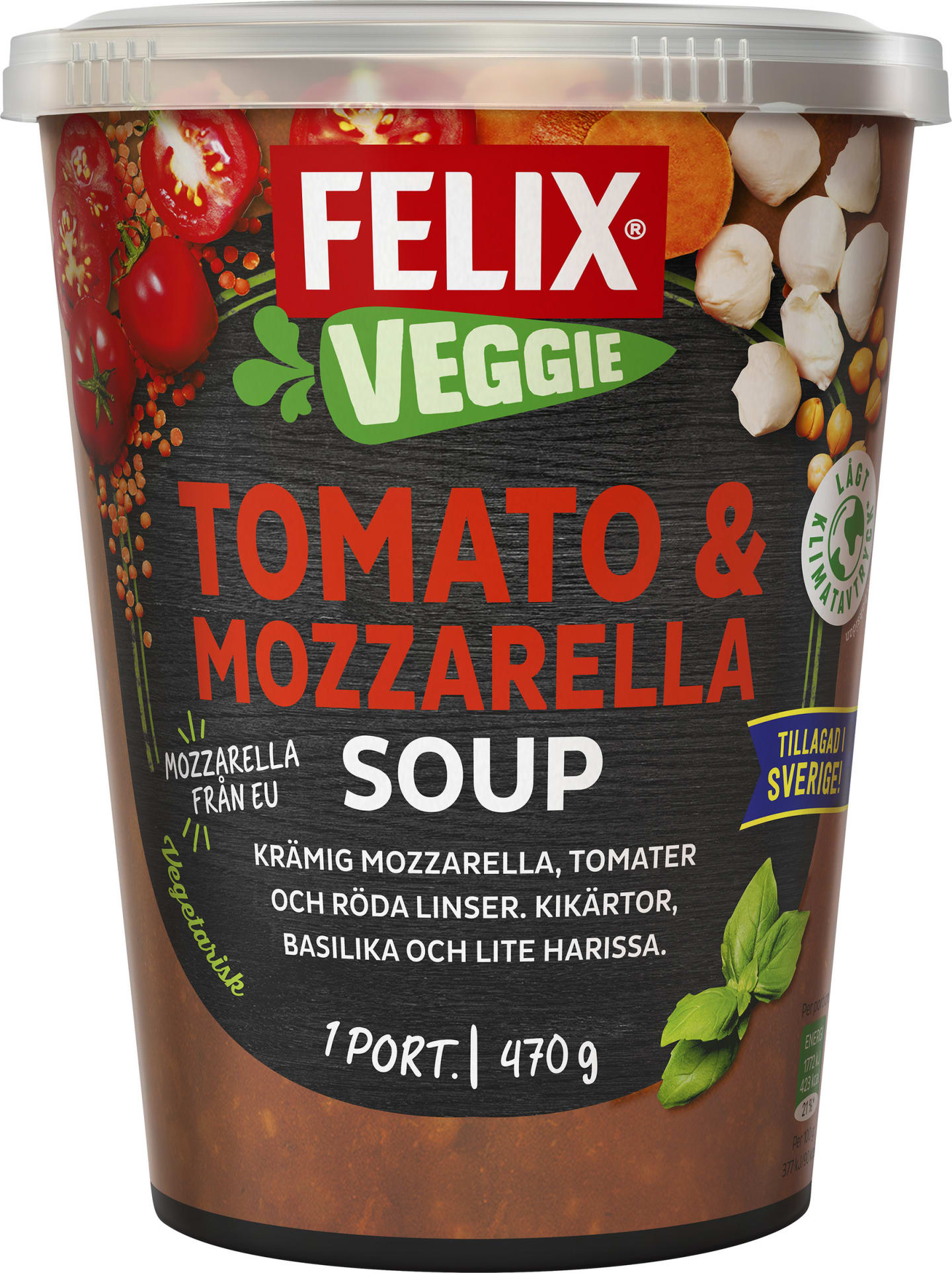 Tomat & mozzarella soppa 470g