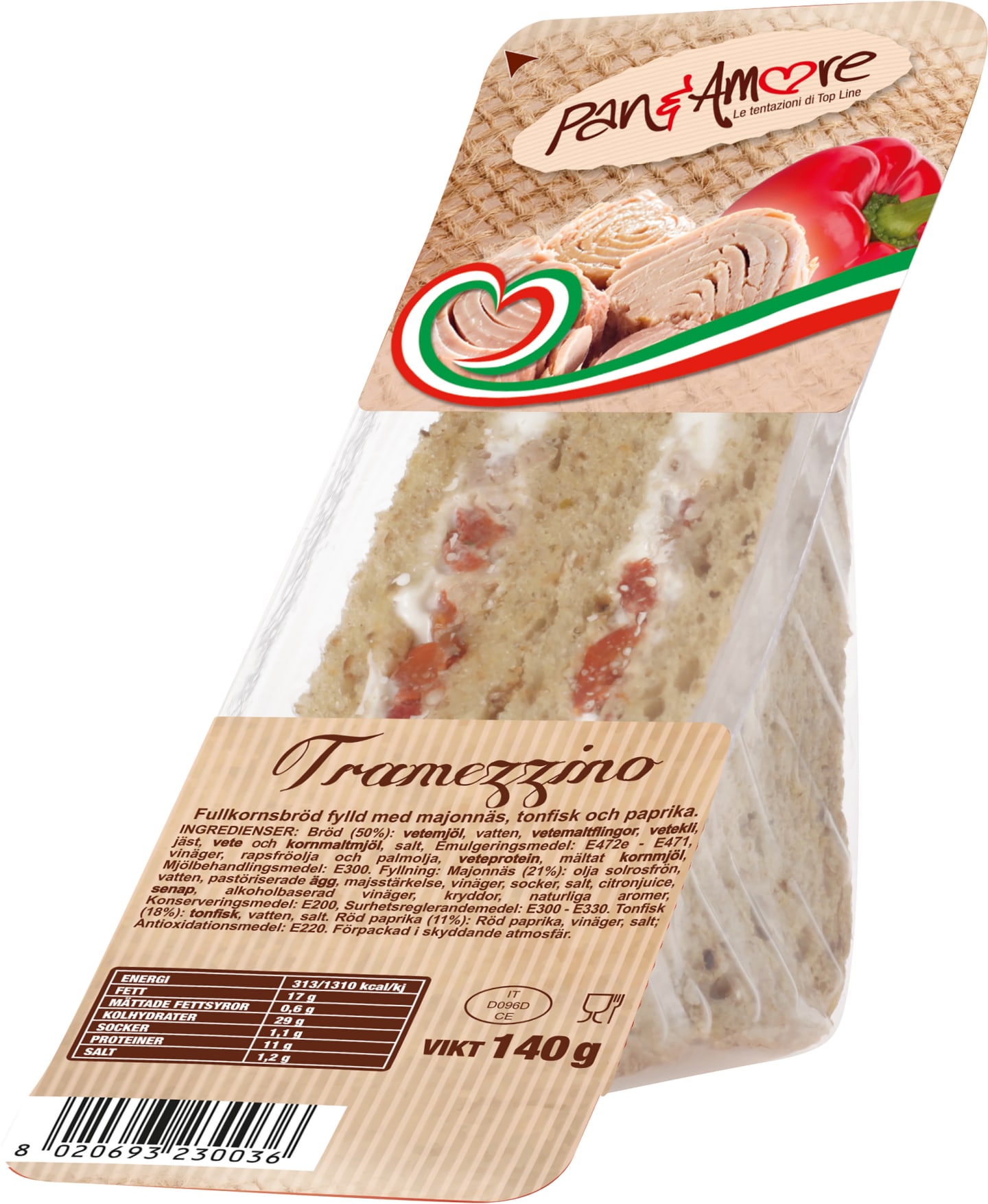 Trekantsmörgås tonfisk 140g