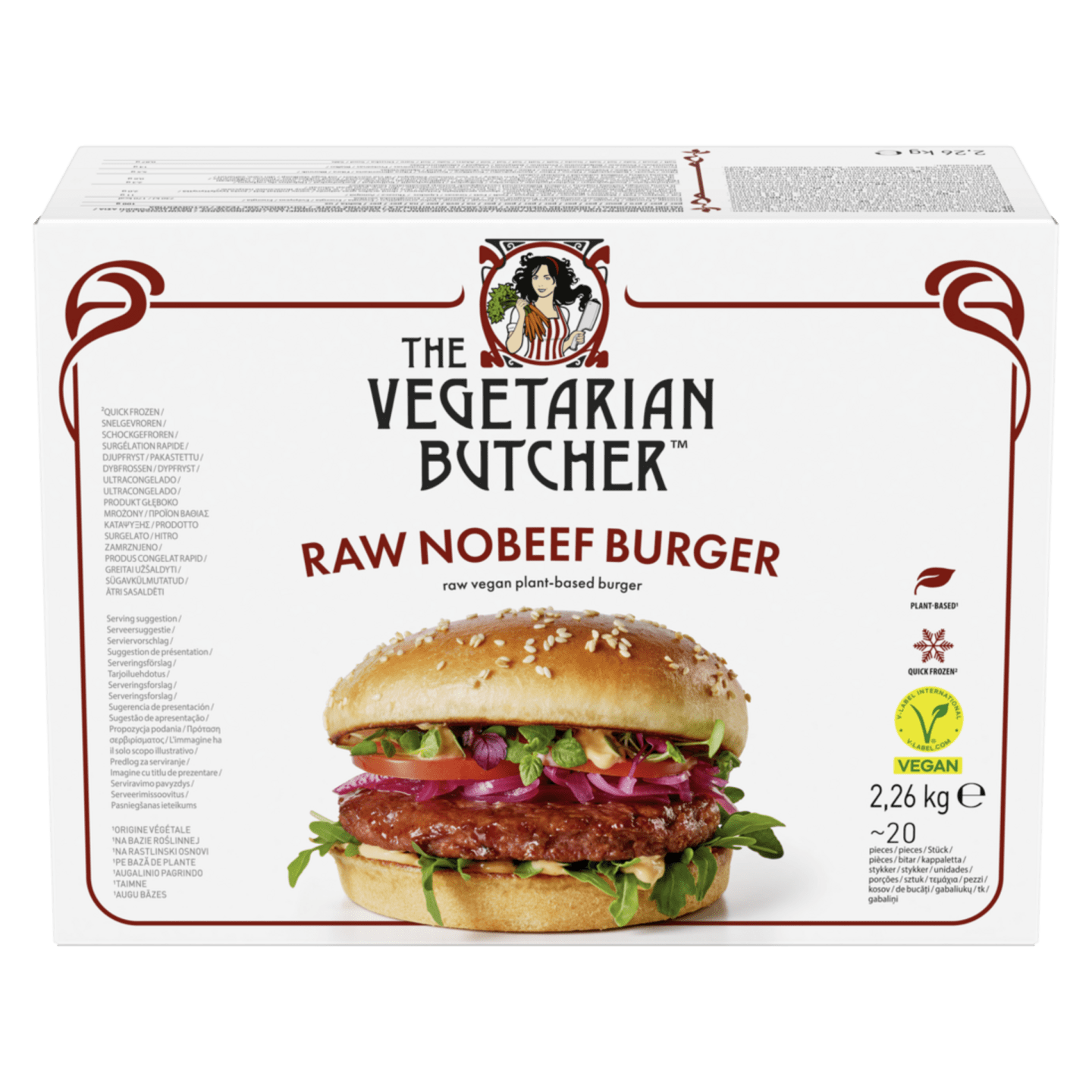 Raw No Beef Burger vegoburgare 20x113g