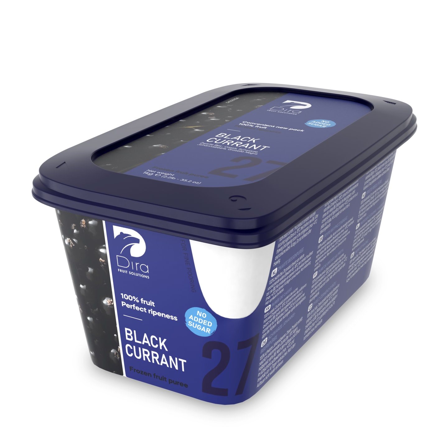 Puré svarta vinbär osötad 1kg