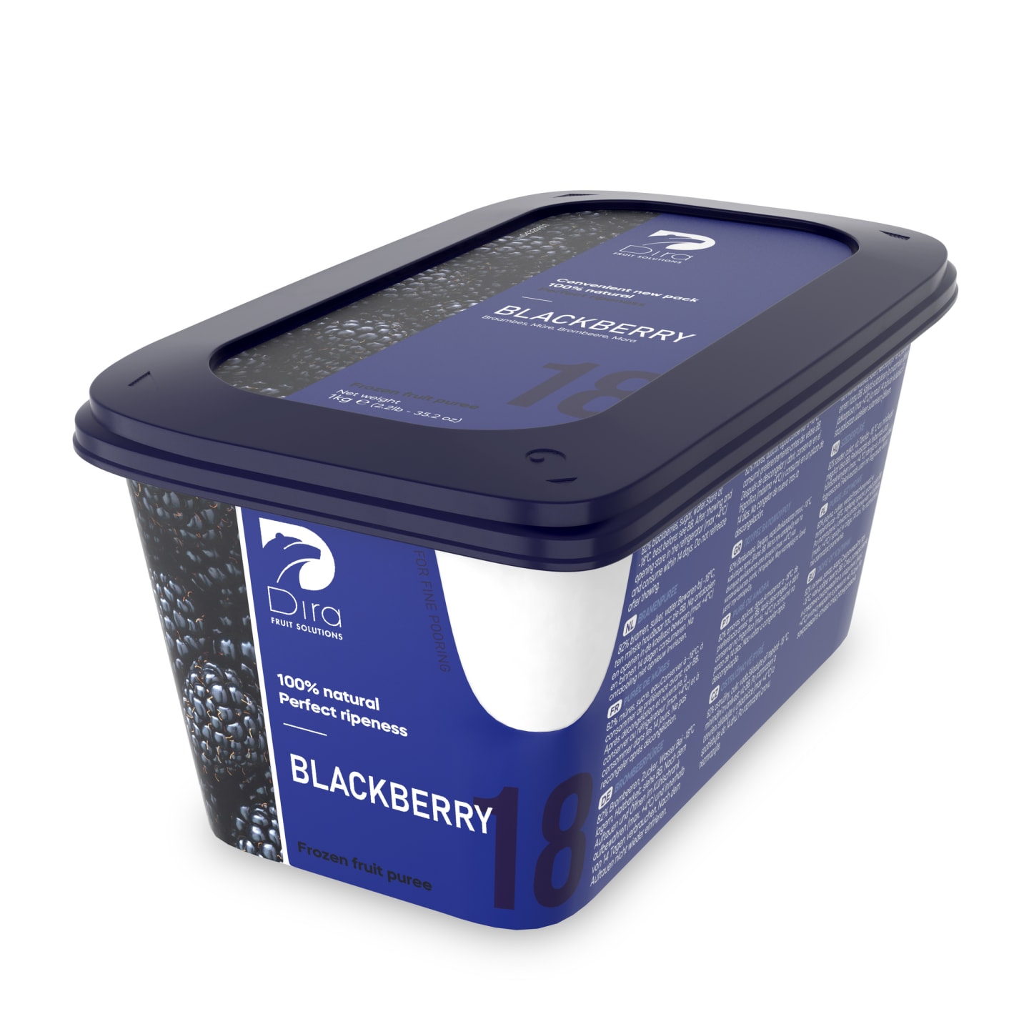 Puré björnbär sötad 1kg