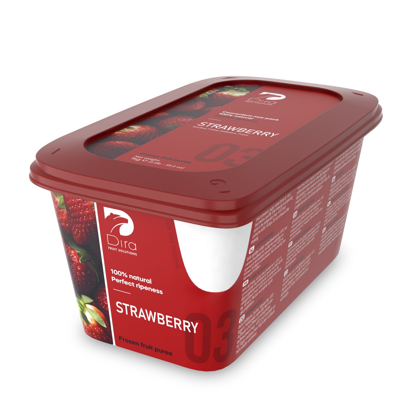 Puré jordgubb osötad 1kg