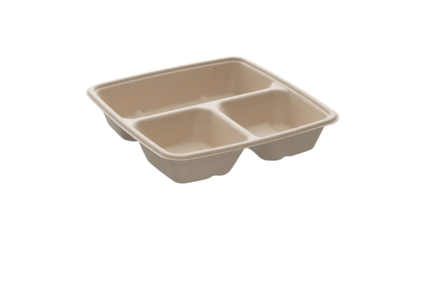 Hämtlåda 3 fack bagasse 23x23x4cm 300st